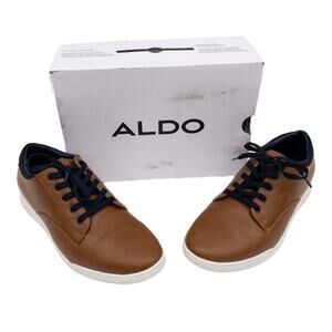ALDO Men's Cognac Brown Vilasen Perforated Lace Up Loafer Sneakers 9